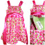 Ilus pidulik roosa-roheline 3D lilline kleit,146-152, uus (foto #2)