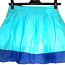 Яркая бирюзовая с синей отделкой хб летняя юбка, 38-M (фото #2)