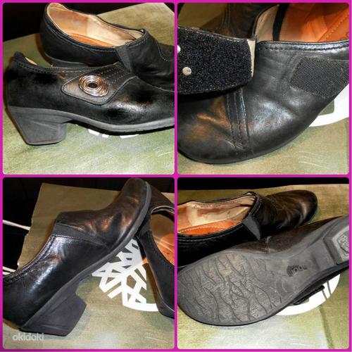 Gabor красивые черные кожаные закрытые туфли, 39-UK6 (фото #2)