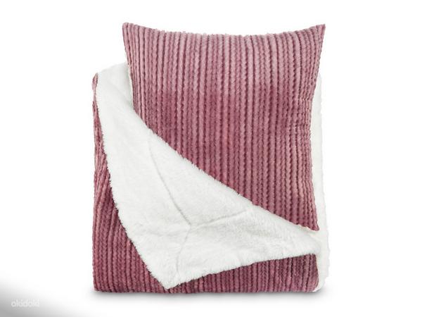 Dormeo Warm Hug roosa komplekt: pleed 130x90 ja 2 patja, uus (foto #6)