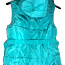 Manguun теплый стеганый бирюзовый жилет с капюшоном, 158-164 (фото #2)