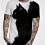 Черный кот мужская футболка с 3Д принтом, р.XL, новая (фото #3)