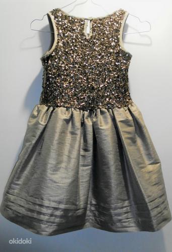 Next золотистое нарядное платье (128) (фото #7)