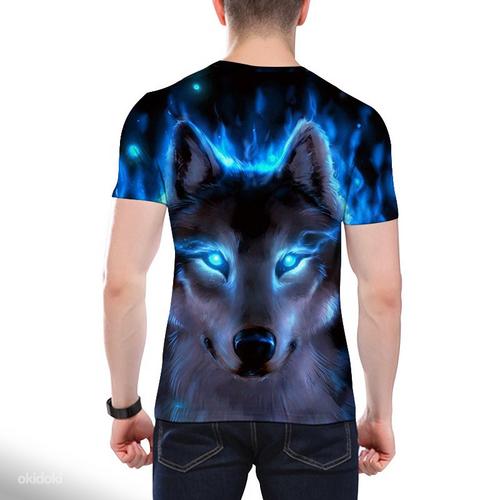 Новая мужская футболка с 3D принтом Волк (L) (фото #5)