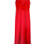 Красное длинное нарядное платье стрейч, S-M (фото #2)