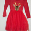 Ergud punased glitteriga pidulikud kleidid, 116 (2 tk) (foto #1)