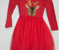 Ergud punased glitteriga pidulikud kleidid, 116 (2 tk)