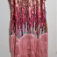 Праздничное розовое диско-платье с пайетками (L) (фото #3)