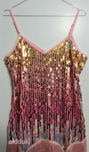 Pidulik roosa litritega disco kleit (L) (foto #7)