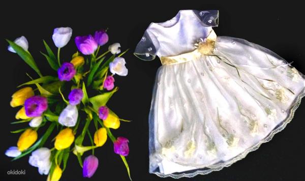 Нежное пышное платье принцессы 86/92 cm ( 2-3 г) (фото #1)