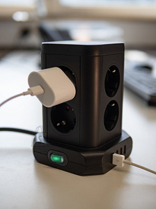 Brennenstuhl Pikendusjuhe 8 pesa, 2,0m, 4x USB, lülitiga, (2 foto / 2)