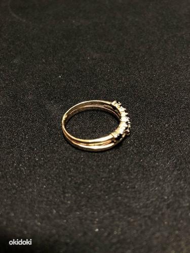 Kuld sõrmus teemantidega 585 proov (№1071) (foto #2)