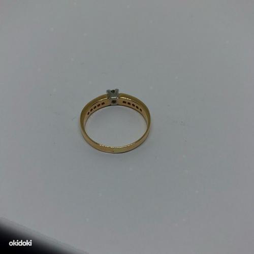 Золотое кольцо 585 пробы c бриллиантами (№836) (фото #3)