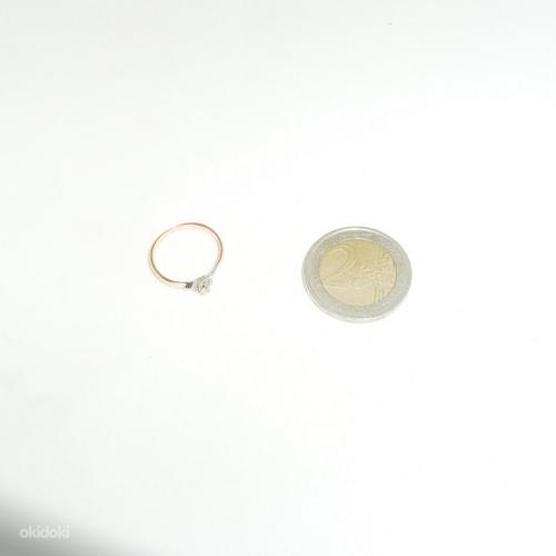 Золотое кольцо с бриллиантом 585 проба (№L148) (фото #4)