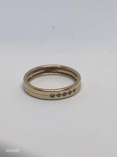 Золотое кольцо с бриллиантами 585 пробы (№636) (фото #1)