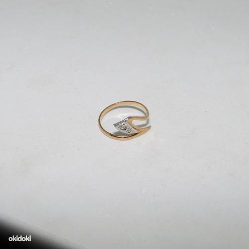 Kuld sõrmus teemanditega 585 proov (№L211) (foto #1)