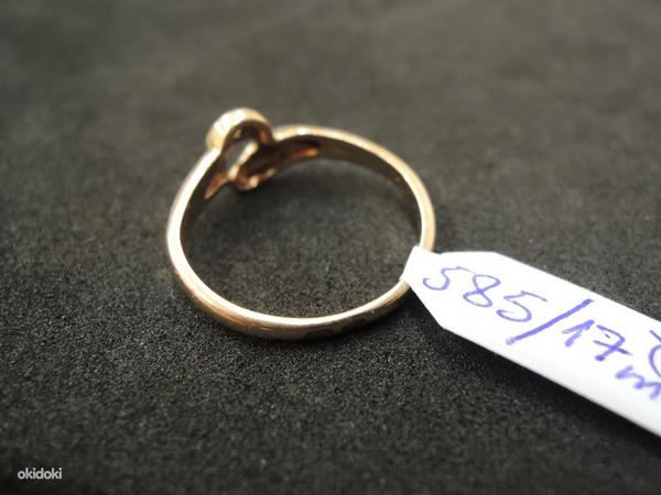 Kuld sõrmus teemandiga 585 proov (№L537) (foto #2)