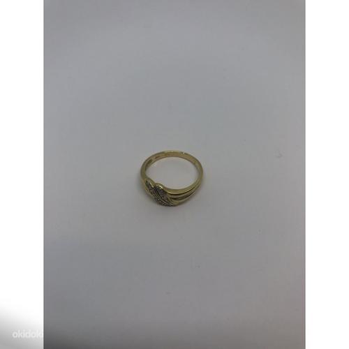 Золотое кольцо с бриллиантами 585 проба (№1019) (фото #1)
