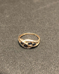 Kuld sõrmus teemantidega 585 proov (№1115)