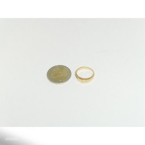 Kuld sõrmus teemantidega 750 proov (№L98) (foto #3)