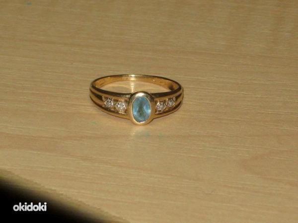 Золотое кольцо с бриллиантами 585 пробы (№332) (фото #1)