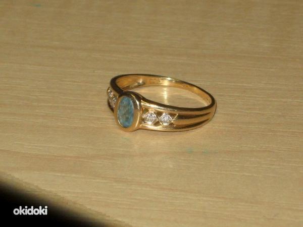 Золотое кольцо с бриллиантами 585 пробы (№332) (фото #2)