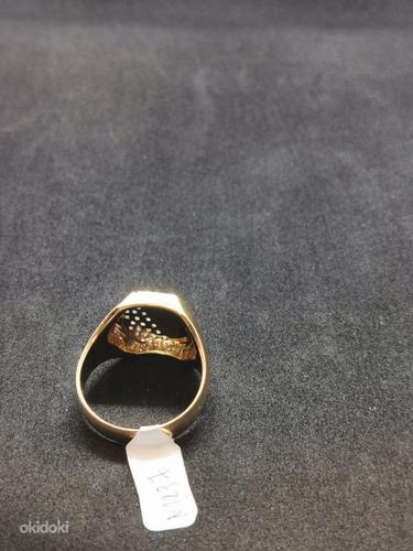 Золотое кольцо с бриллиантами 750 пробы (№1297) (фото #3)