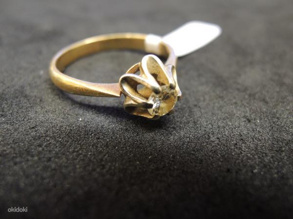 Kuld sõrmus teemantidega 750 proov (№L735) (foto #1)