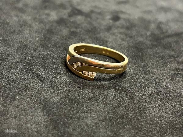 Золотое кольцо с бриллиантом 585 проба (№K209) (фото #1)