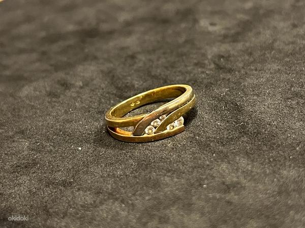 Kuld sõrmus teemandiga 585 proov (№K209) (foto #3)