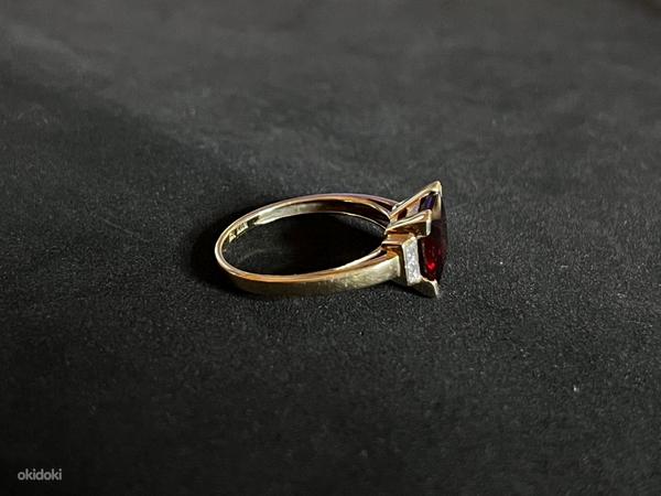 Kuld sõrmus teemandiga 585 proov (№K213) (foto #3)
