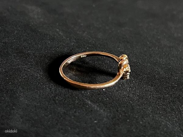 Золотое кольцо с бриллиантом 585 проба (№K216) (фото #4)