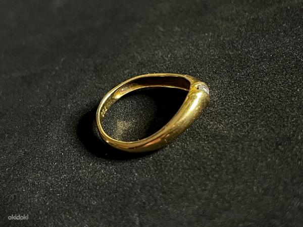 Золотое кольцо с бриллиантом 750 проба (№K229) (фото #3)
