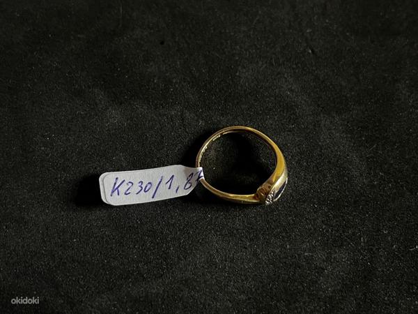 Kuld sõrmus teemantidega 585 proov (№K230) (foto #2)