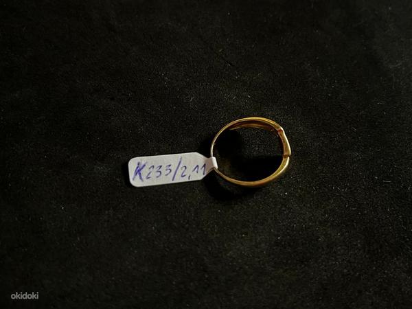 Kuld sõrmus teemantidega 585 proov (№K233) (foto #2)