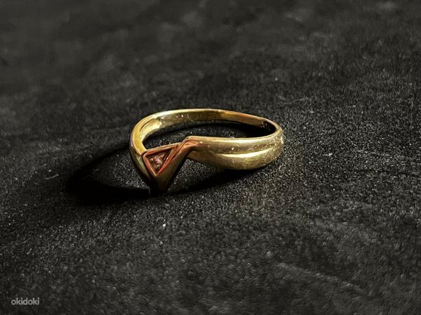 Kuld sõrmus teemantidega 585 proov (№K233) (foto #4)