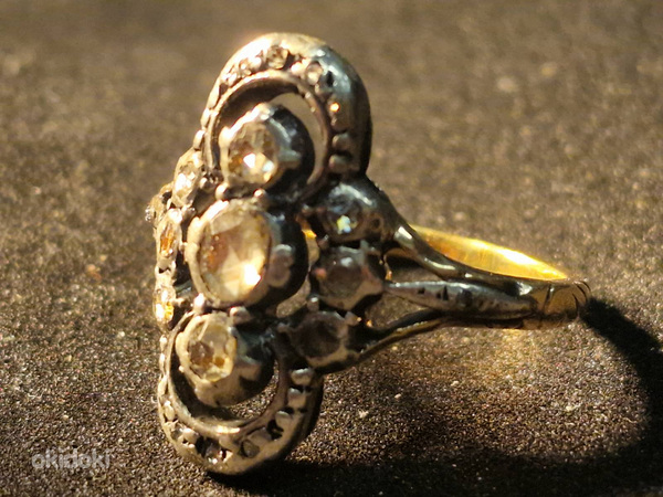 Золотое кольцо с бриллиантом 750 проба (№L841) (фото #6)