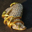 Золотой Кулон с бриллиантами 750 проба (№L847) (фото #3)