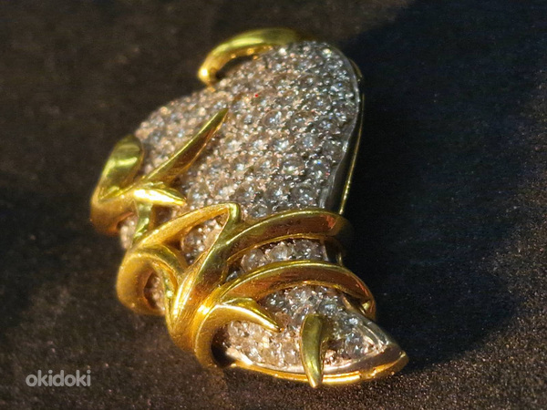 Kuld Ripats teemantidega 750 proov (№L847) (foto #3)