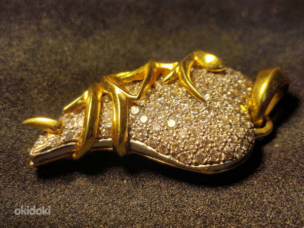 Kuld Ripats teemantidega 750 proov (№L847) (foto #8)