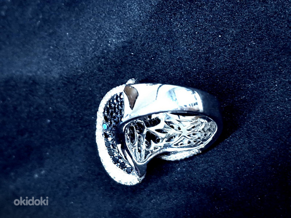 Золотое кольцо с бриллиантами 750 проба (№L849) (фото #4)