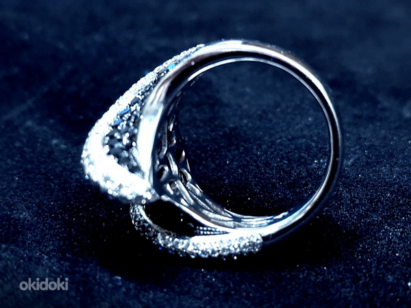 Золотое кольцо с бриллиантами 750 проба (№L849) (фото #7)