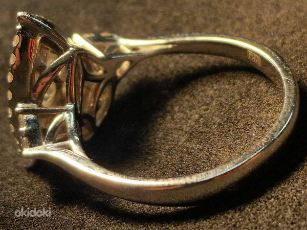Kuld sõrmus teemandiga 750 proov (№L857) (foto #6)