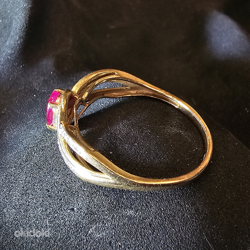 Золотое кольцо с бриллиантом 585 проба (№L892) (фото #6)