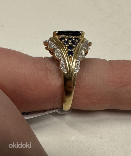 Золотое кольцо с бриллиантами 585 проба (№L897) (фото #8)