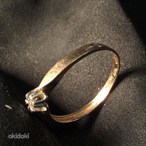 Kuld sõrmus teemandiga 585 proov (№L912) (foto #5)