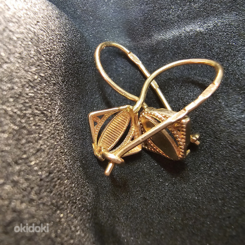 Kuld kõrvarõngad 585proov (№L935) (foto #3)