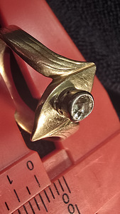 Kuld sõrmus teemandiga 583 proov (№L1067) (1 foto / 6)