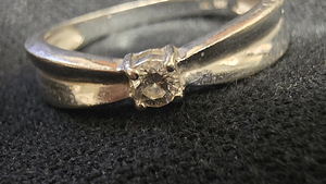 Kuld sõrmus teemandiga 585 proov (№L1237) (5 foto / 6)