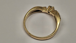 Kuld sõrmus teemandiga 585 proov (№L1301) (4 foto / 6)